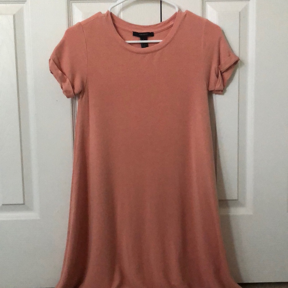 Pink t-shirt dress